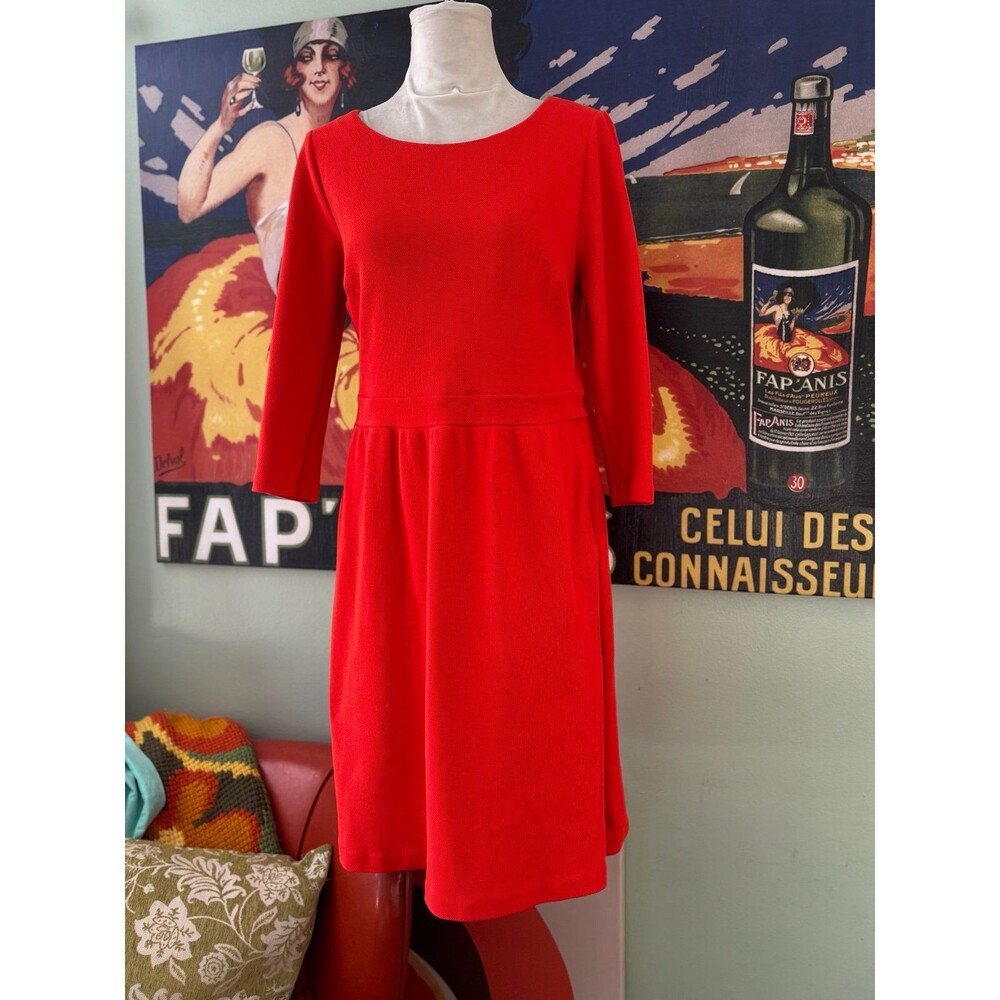 Boden Red Midi Dress